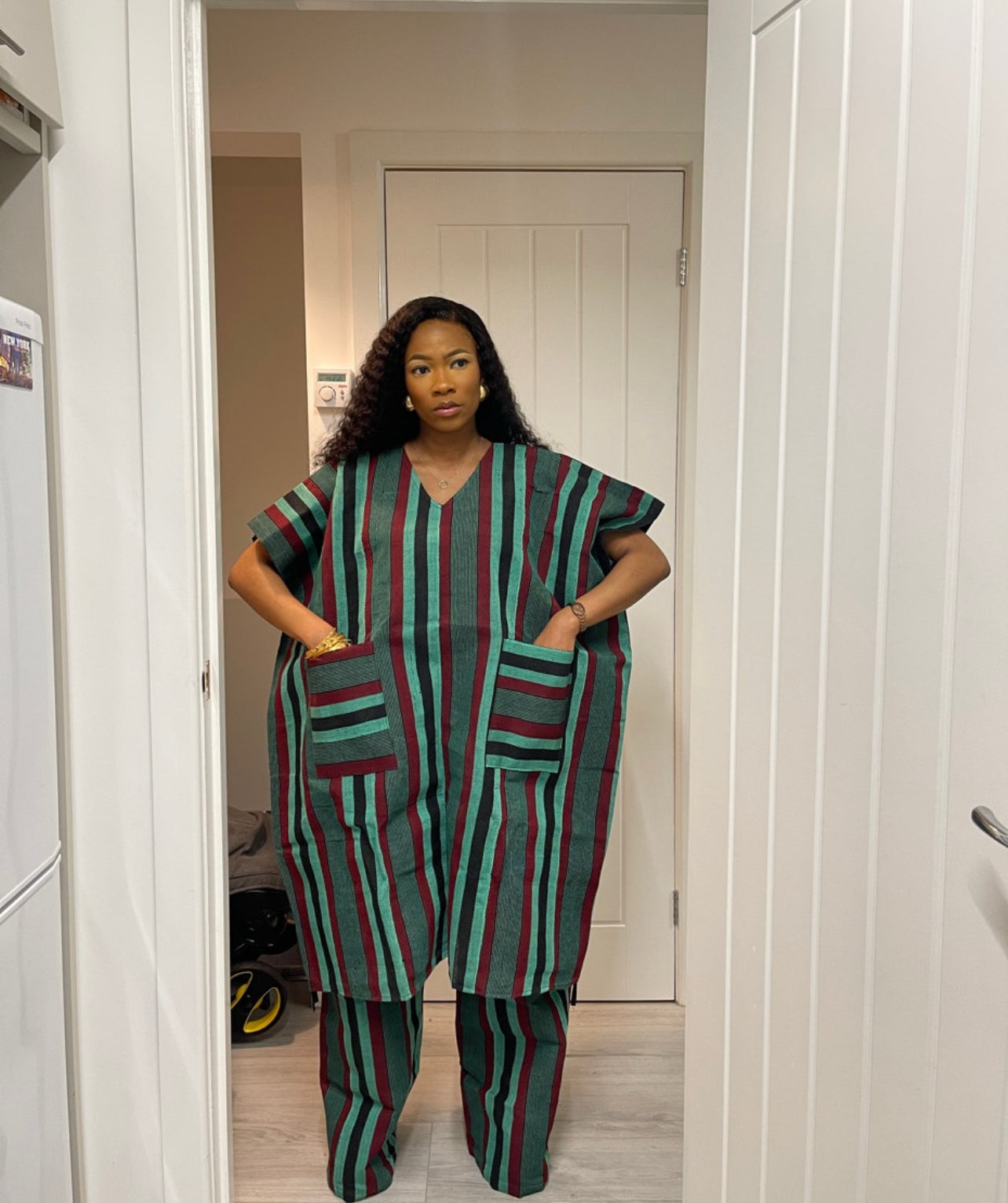 Okoya Green asooke set