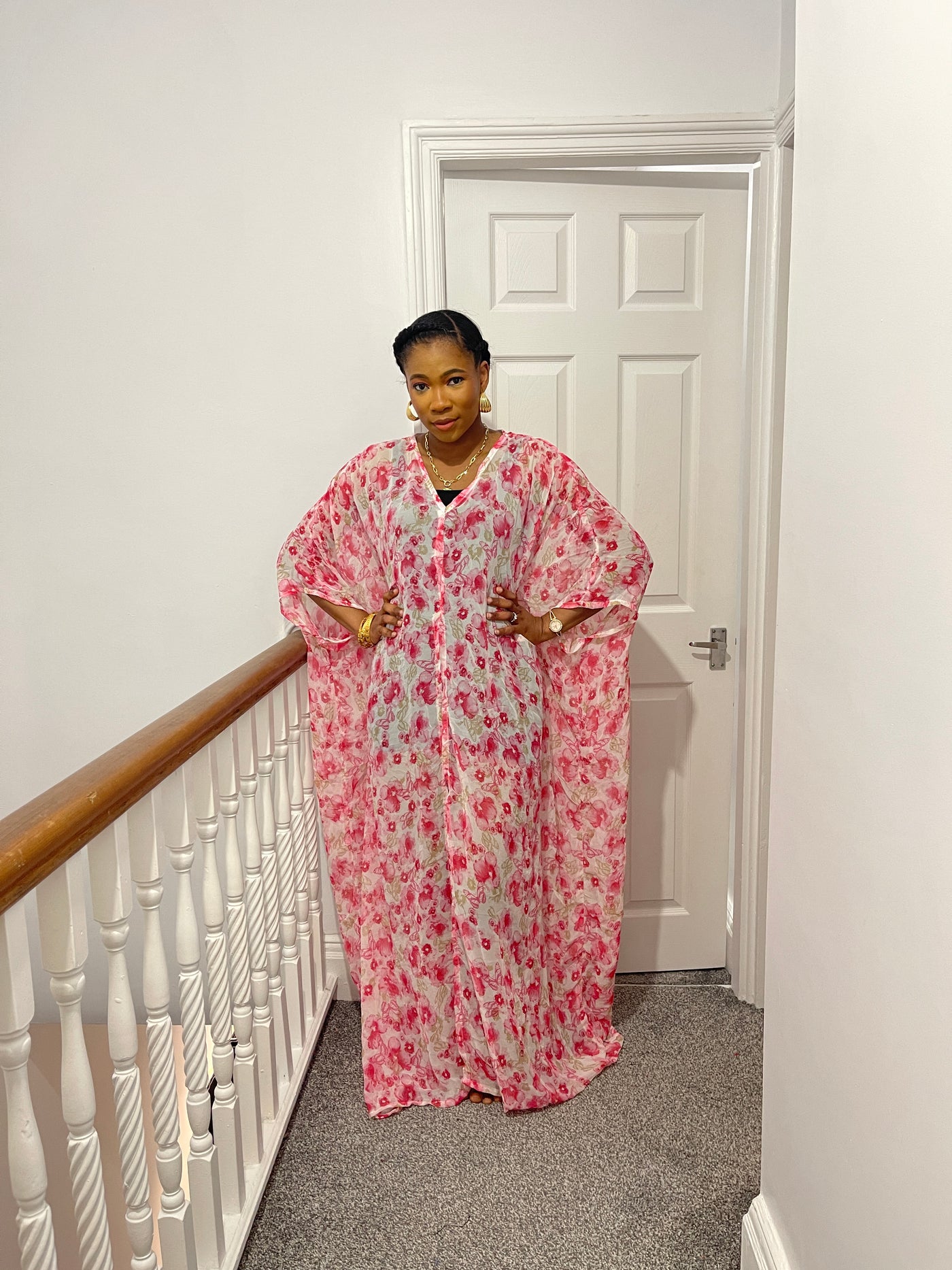 Chiffon slitted dress